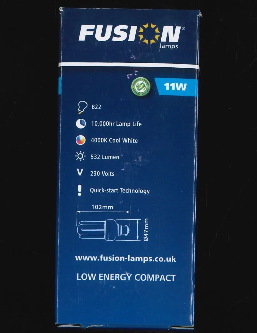 1x 11W Fusion Low Energy Power Saving CFL Stick Light Bulbs BC B22 4000K Lamps - image 2 | Free standard UK delivery included | Discount Quality Products