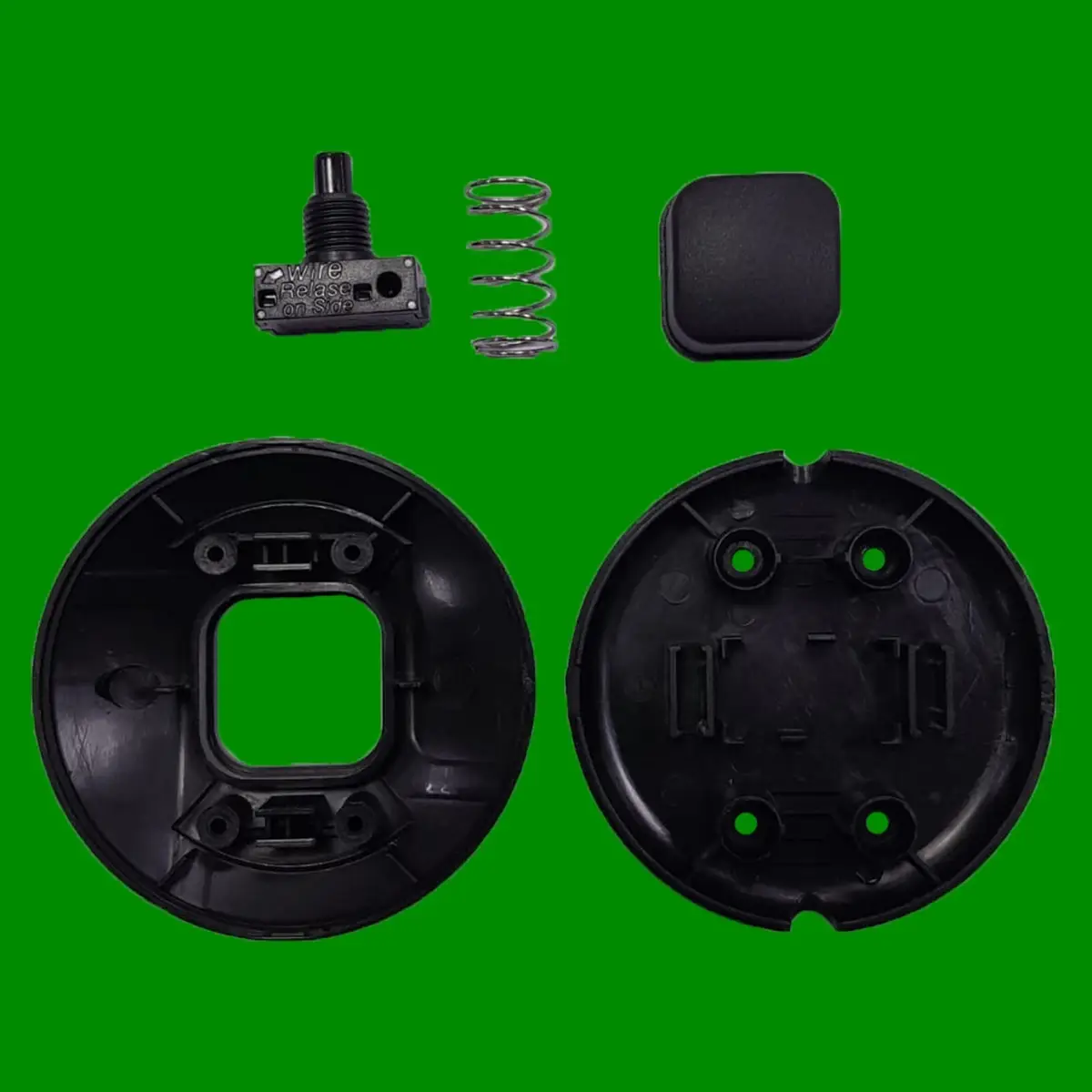 Black 2 Core 2A Foot Button Lamp Light Round Floor Inline On/Off Switch, 70mm - image 5 | Free standard UK delivery included | Discount Quality Products
