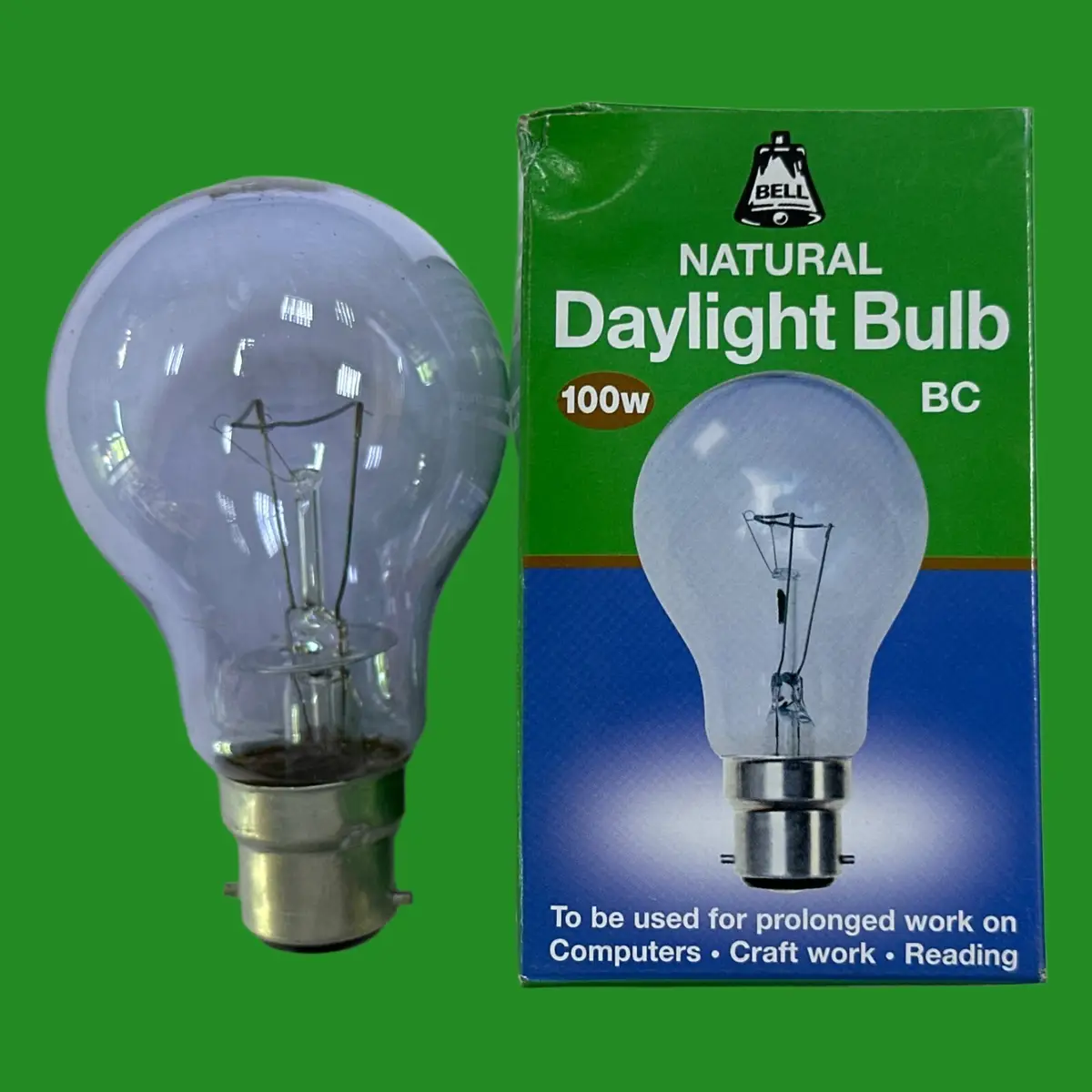 100W BELL GLS Natural Daylight Simulation SAD Light Bulb B22 Therapy Art Craft