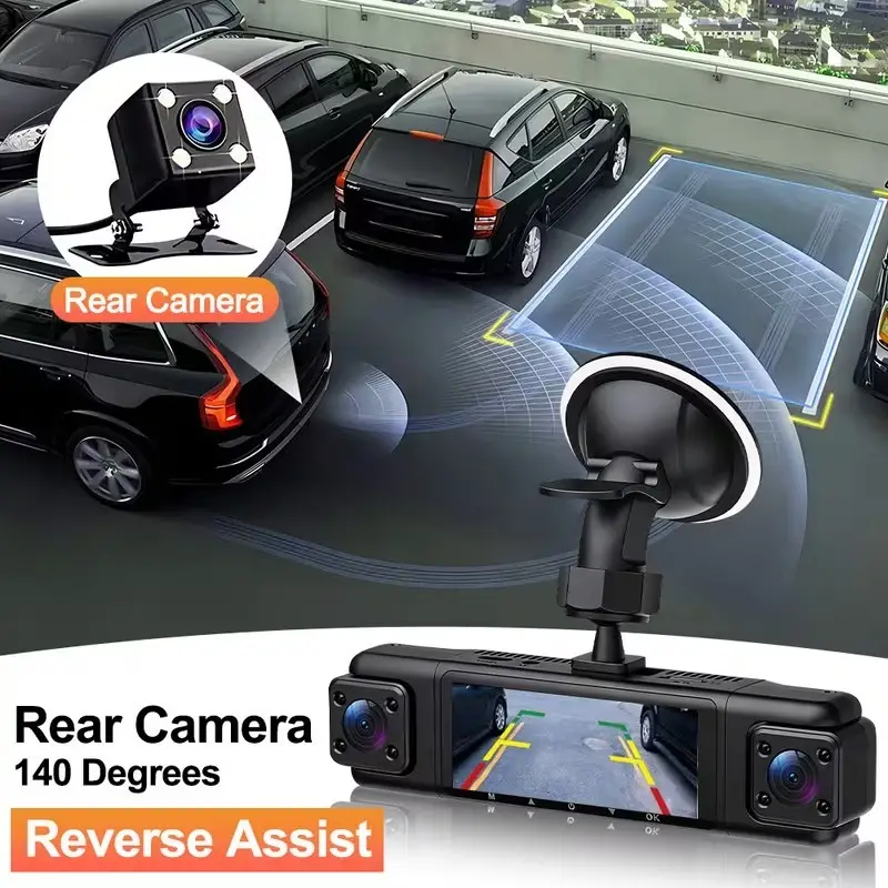 360° 4-Channel Dash Cam 1080P Front & Rear  Night Vision, Parking Mode, G-Sensor - image 2 | Free standard UK delivery included | Discount Quality Products
