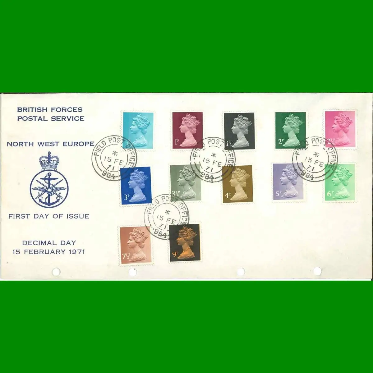 FDC Decimal Definitive Commemorative Post Office First Day Cover, 15.2.1971
