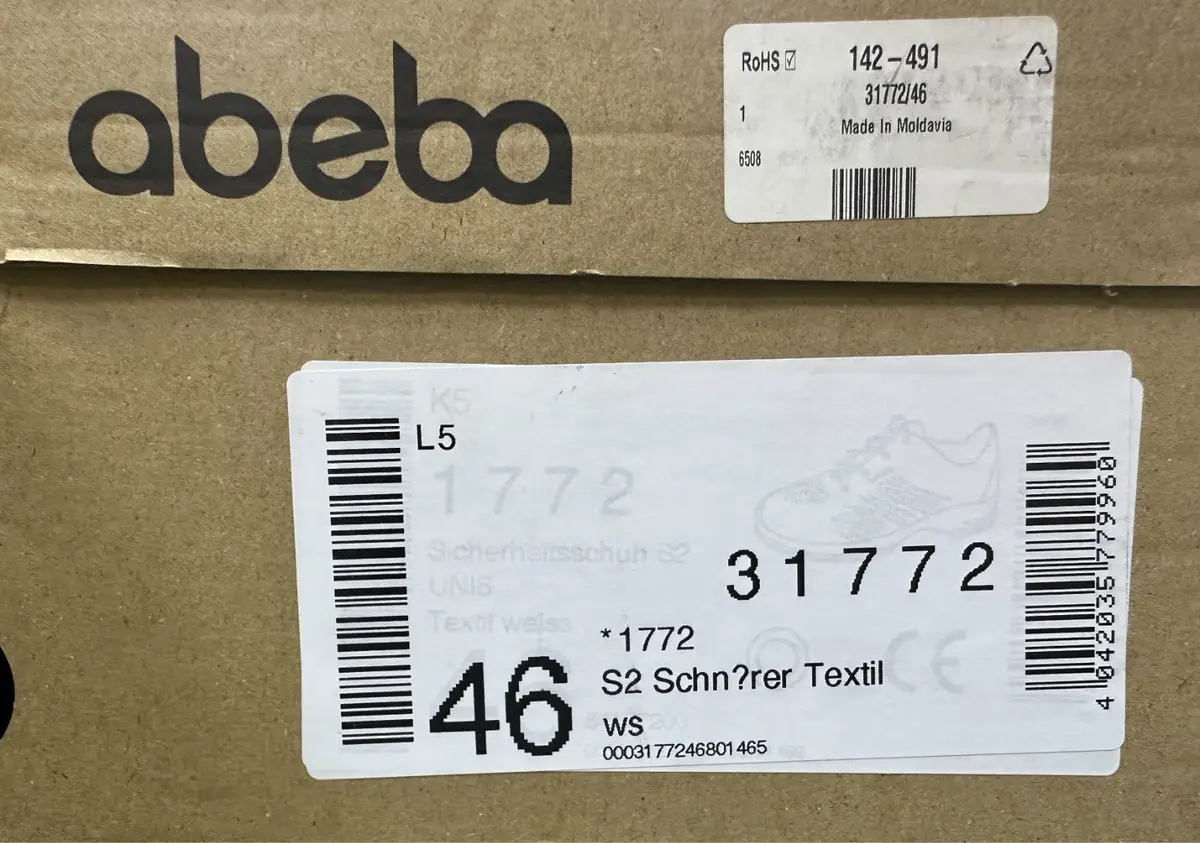 Abeba 31772 White Unisex S2 ESD Steel Toe Cap Safety Medical Shoe Trainer UK 9.5 - image 9 | Free standard UK delivery included | Discount Quality Products