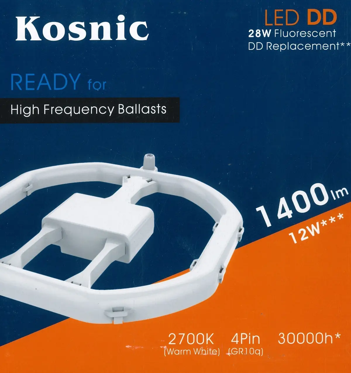 8x 12W (=28W Retrofit Replacement) LED GR10Q 4 pin 2700K 2D Light Bulb Double D