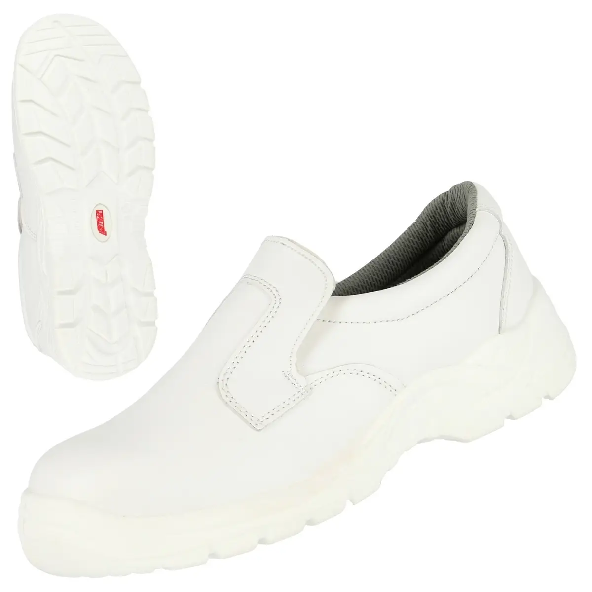 Nitras 7250 White Unisex Steel Toe Cap S2 Safety Medical Shoe Slippers UK 10.5