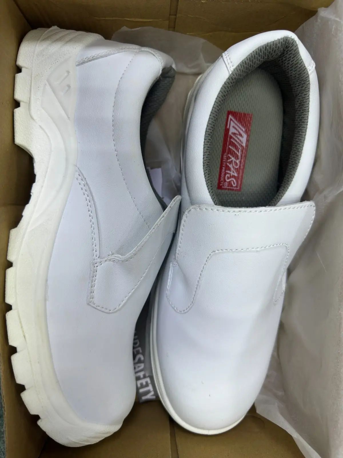 Nitras 7250 White Unisex Steel Toe Cap S2 Safety Medical Shoe Slippers UK 10.5 - image 7 | Free standard UK delivery included | Discount Quality Products