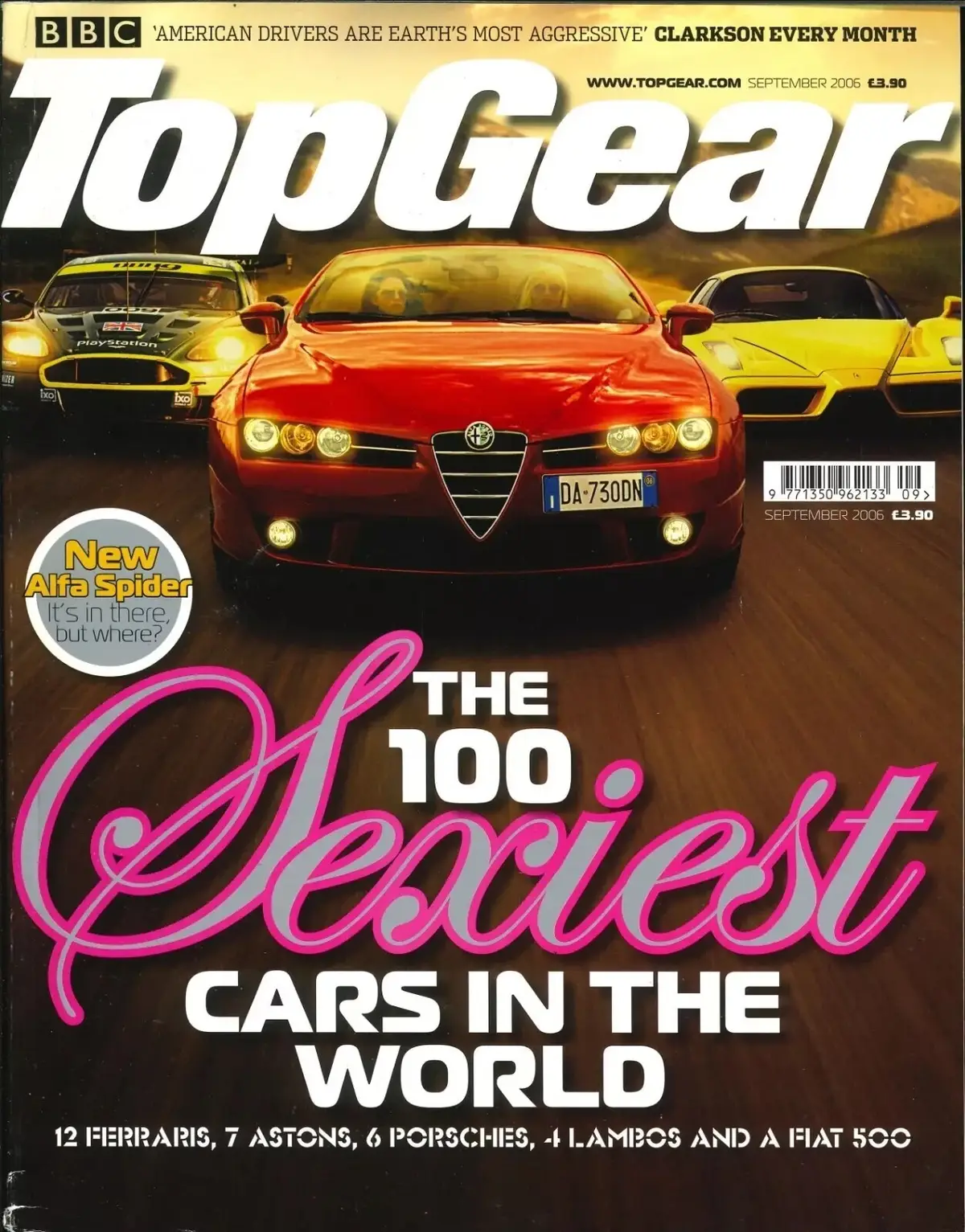 BBC Top Gear Magazine: Issue #156, Ferrari, Aston, Porsche, Lambo, Sept 2006
