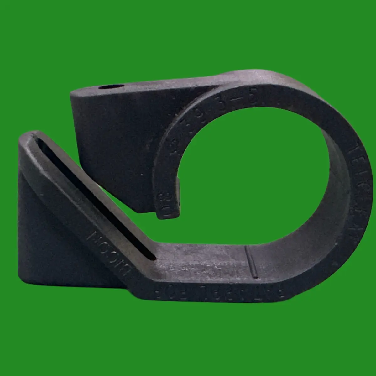 2x Black Heavy Duty Telcleat Adjustable Cable Cleat Clips No. 8, 39mm to 51mm