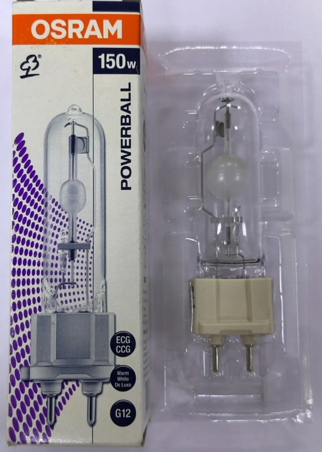 150W Osram G12 HCI-T WDL Powerball HID 830 METAL HALIDE CERAMIC Light Bulb Lamp