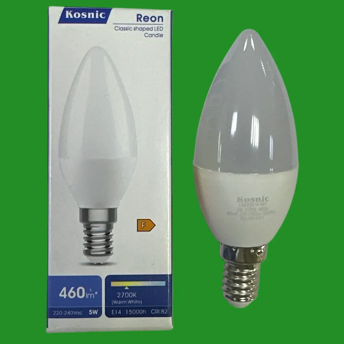 3x 5W (=39W) Kosnic LED Candle Light Bulbs 2700K SES E14 Small Edison Screw Lamp