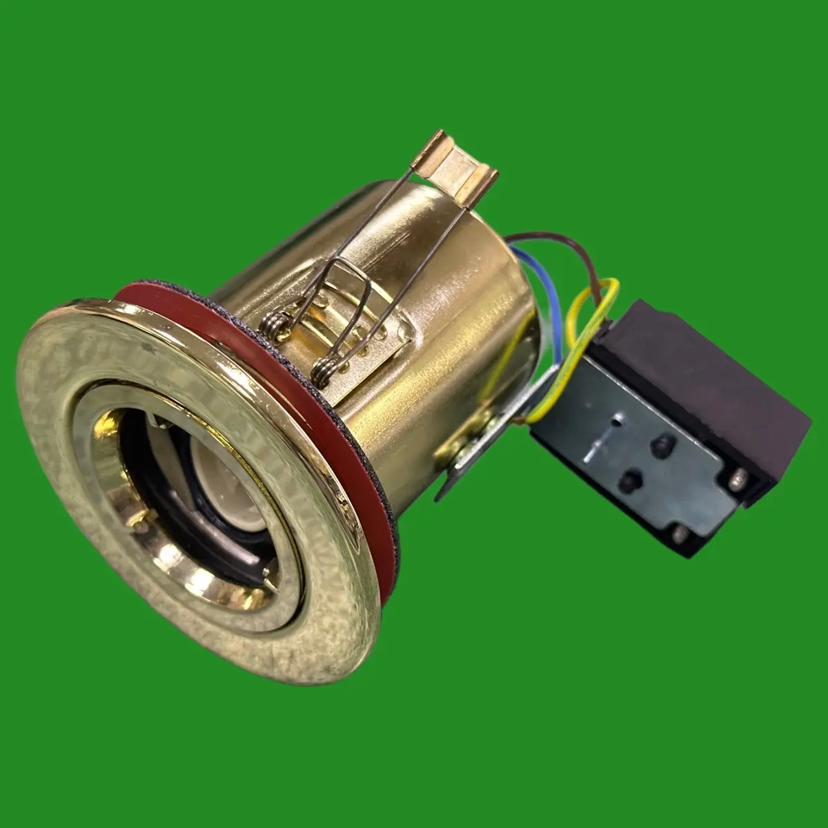 50W Flamesure Fire Rated Brass Ceiling Spring Clip Downlight GU10 Halogen Light - image 3 | Free standard UK delivery included | Discount Quality Products
