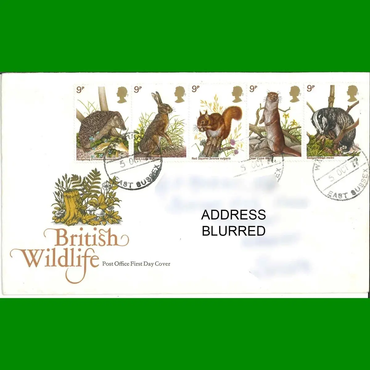 FDC British Wildlife Commemorative, First Day Cover Stamps, 5.10.1977