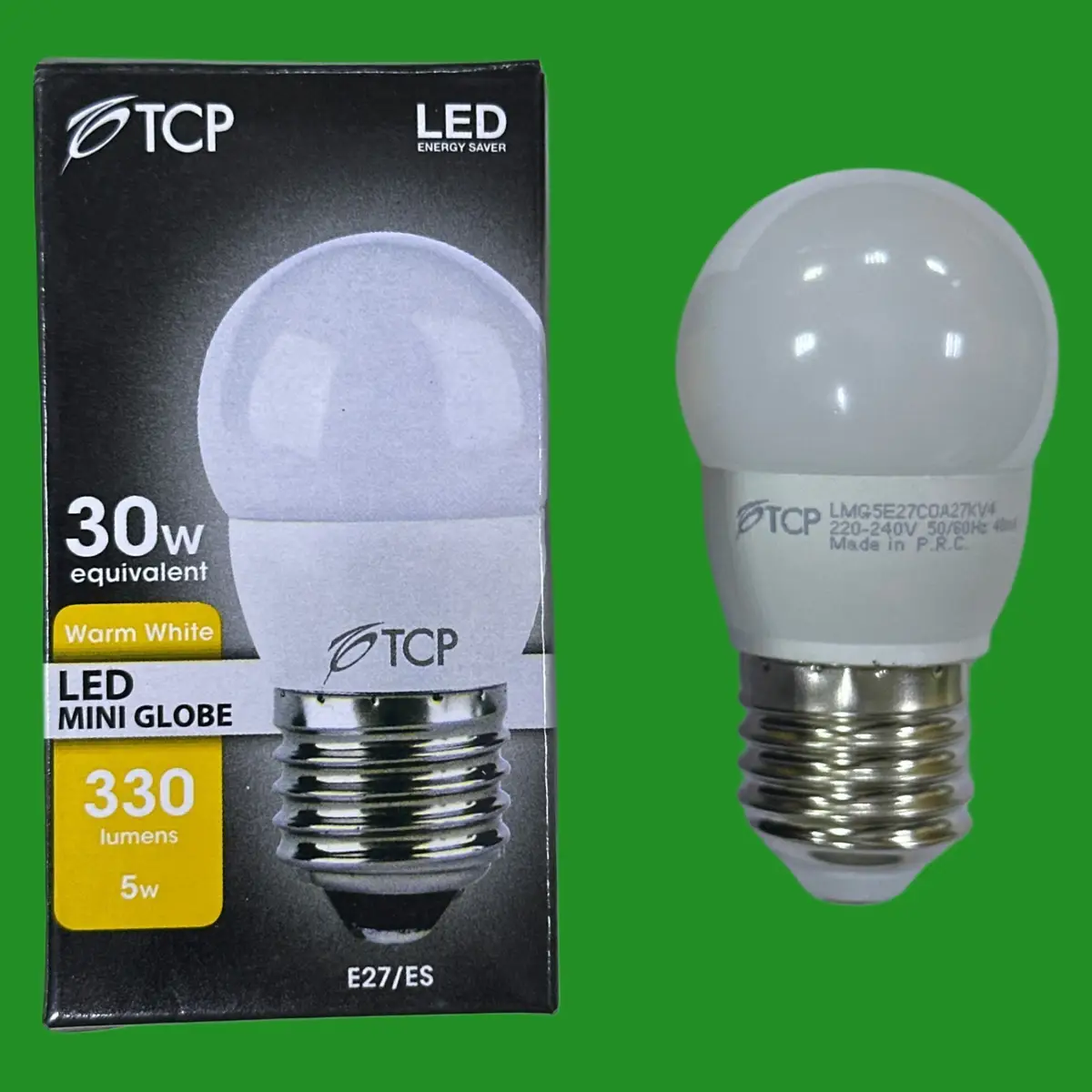 4x 5W (=30W) TCP LED Round Golf Mini Globe Light Bulbs 2700K ES E27 Edison Screw