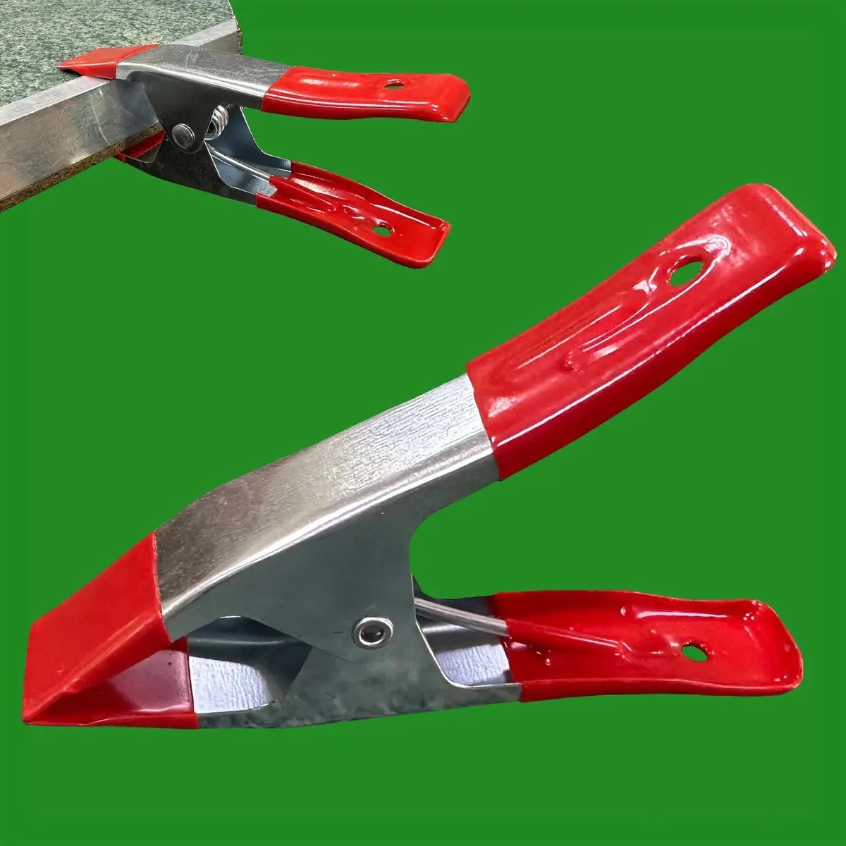 2x 6" 150mm Large Metal Spring Grip Clamps Woodworking Clips Tool Market Stall