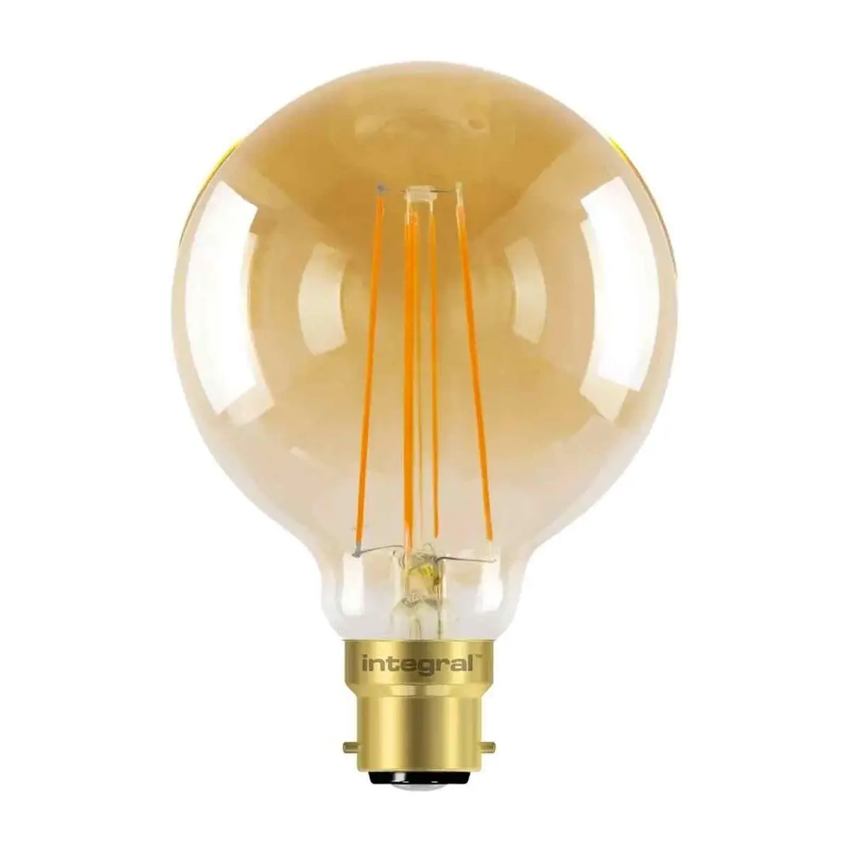 5W Integral Dimmable G80 LED Filament 1800K BC B22 Ultra Warm White Light Bulb