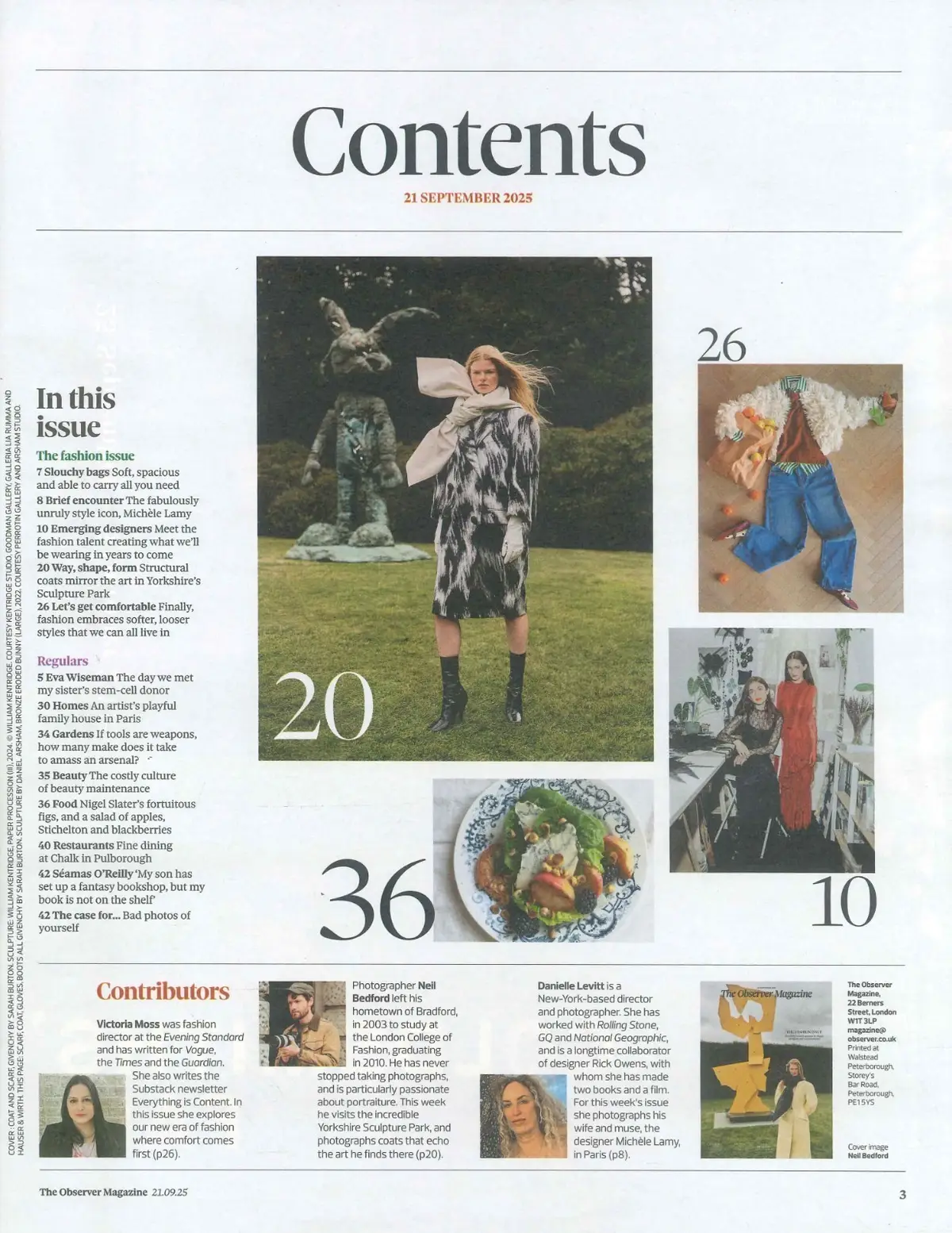 Observer Magazine: Michele Lamy, Nigel Slater, Women's Style Special, 21.9.25 - image 2 | Free standard UK delivery included | Discount Quality Products