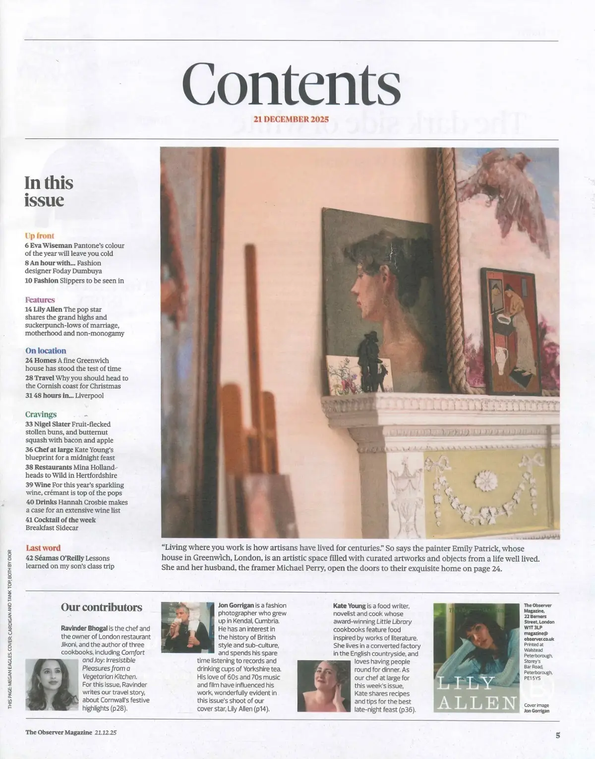 Observer Magazine: Lily Allen, Eva Wiseman, Nigel Slater, Fashion, 21.12.25 - image 3 | Free standard UK delivery included | Discount Quality Products