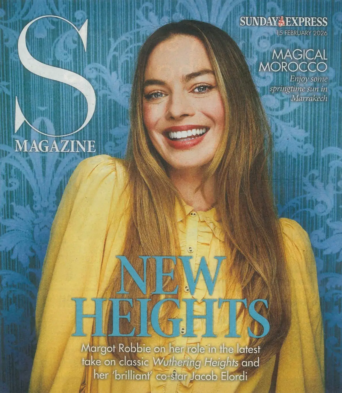 Sunday Express Magazine: Margot Robbie, Wuthering Heights, Fashion, 15.2.26