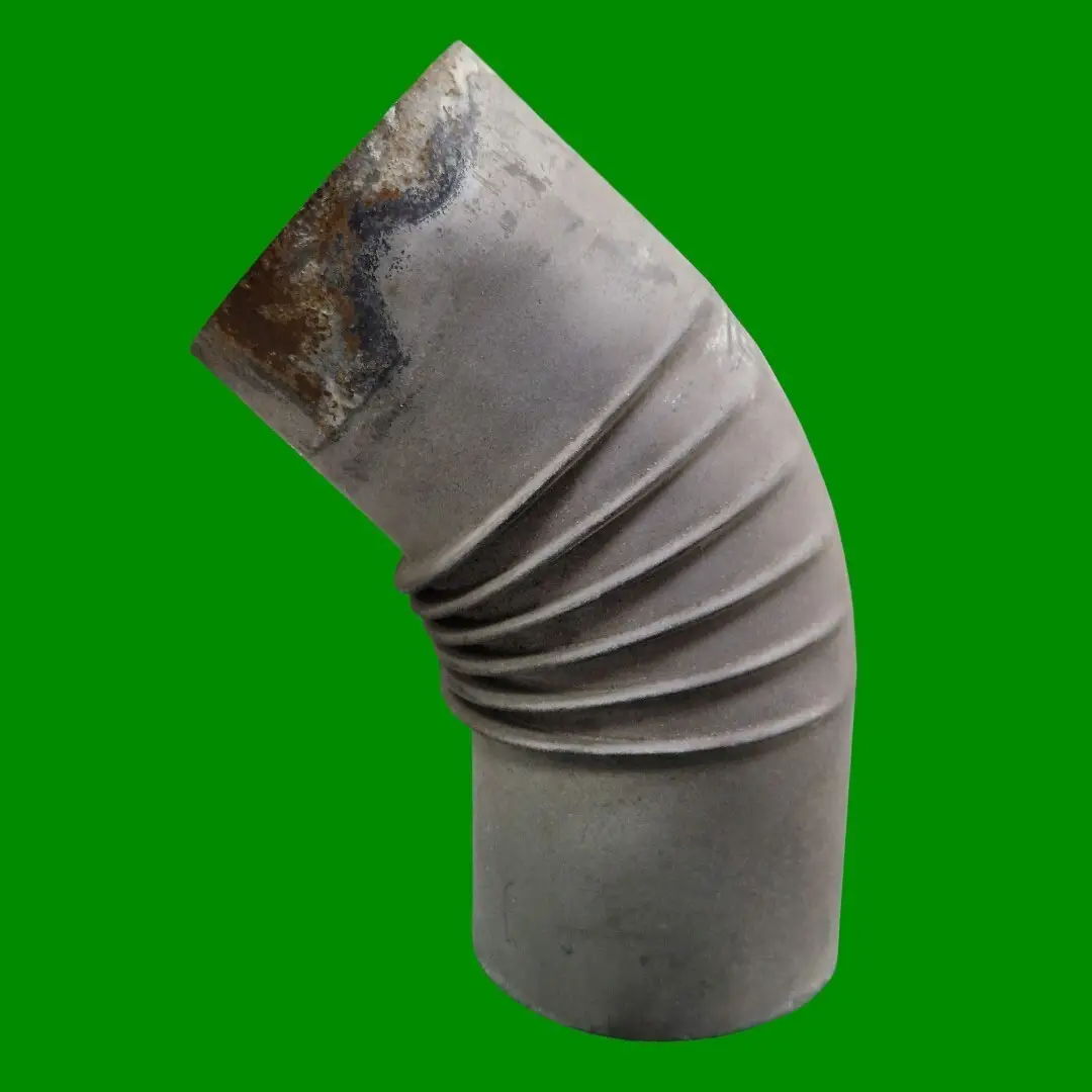 Gas Boiler Flue Elbow Metal Pipe 45 Degree Chimney Vent Exhaust, 100mm Ø x 240mm - image 3 | Free standard UK delivery included | Discount Quality Products