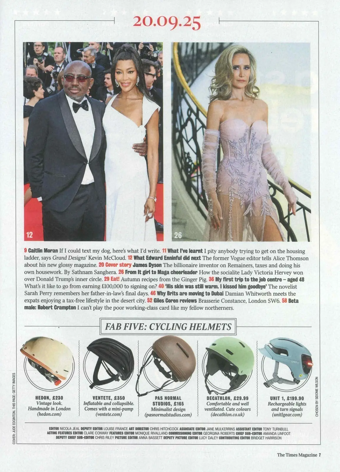 Times Magazine: James Dyson, Victoria Hervey, Edward Enninful, G. Coren, 20.9.25 - image 2 | Free standard UK delivery included | Discount Quality Products