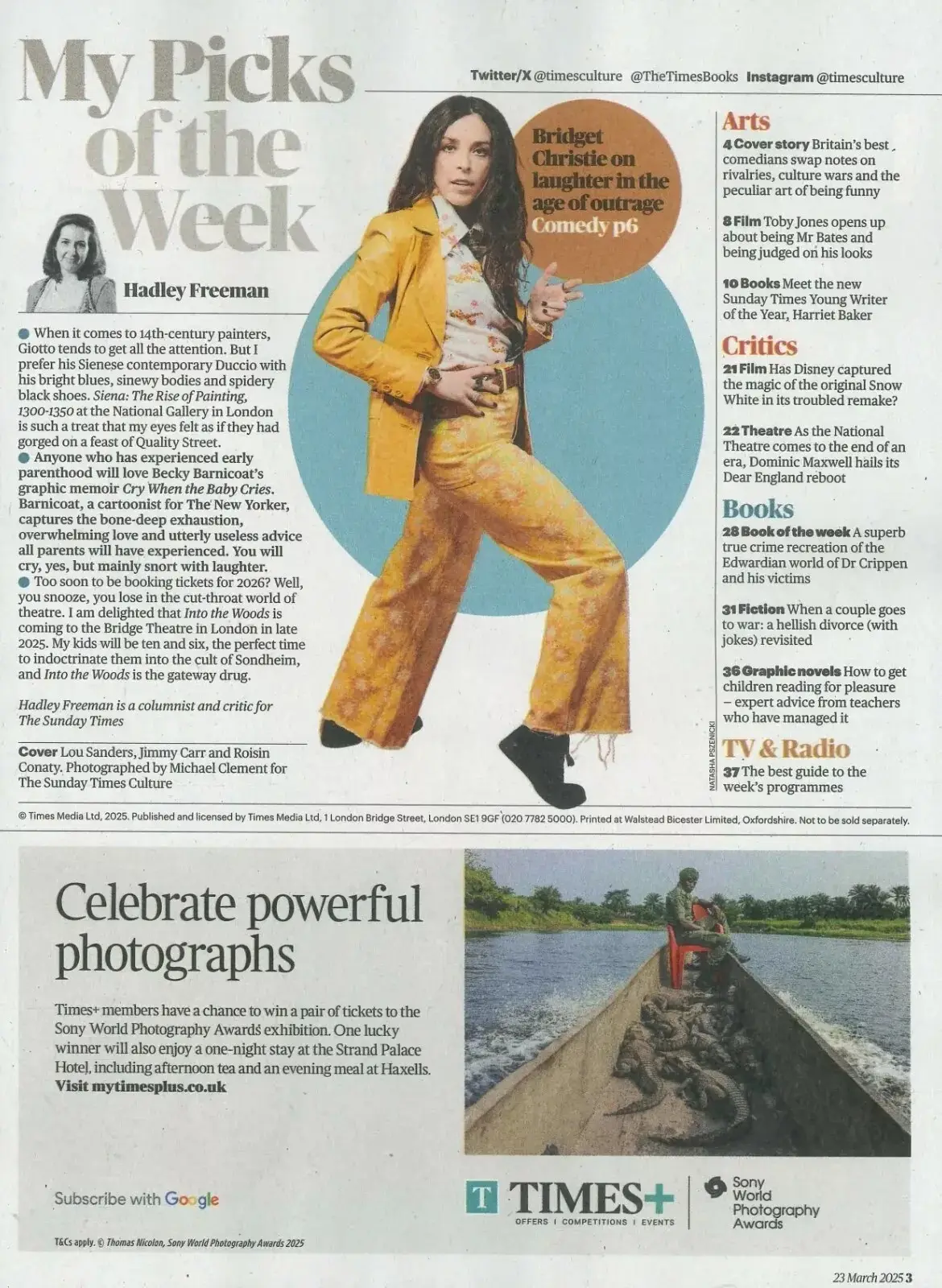 Sunday Times Culture Magazine: Jimmy Carr, Roisin Conaty, Lou Sanders, 23.3.25 - image 2 | Free standard UK delivery included | Discount Quality Products