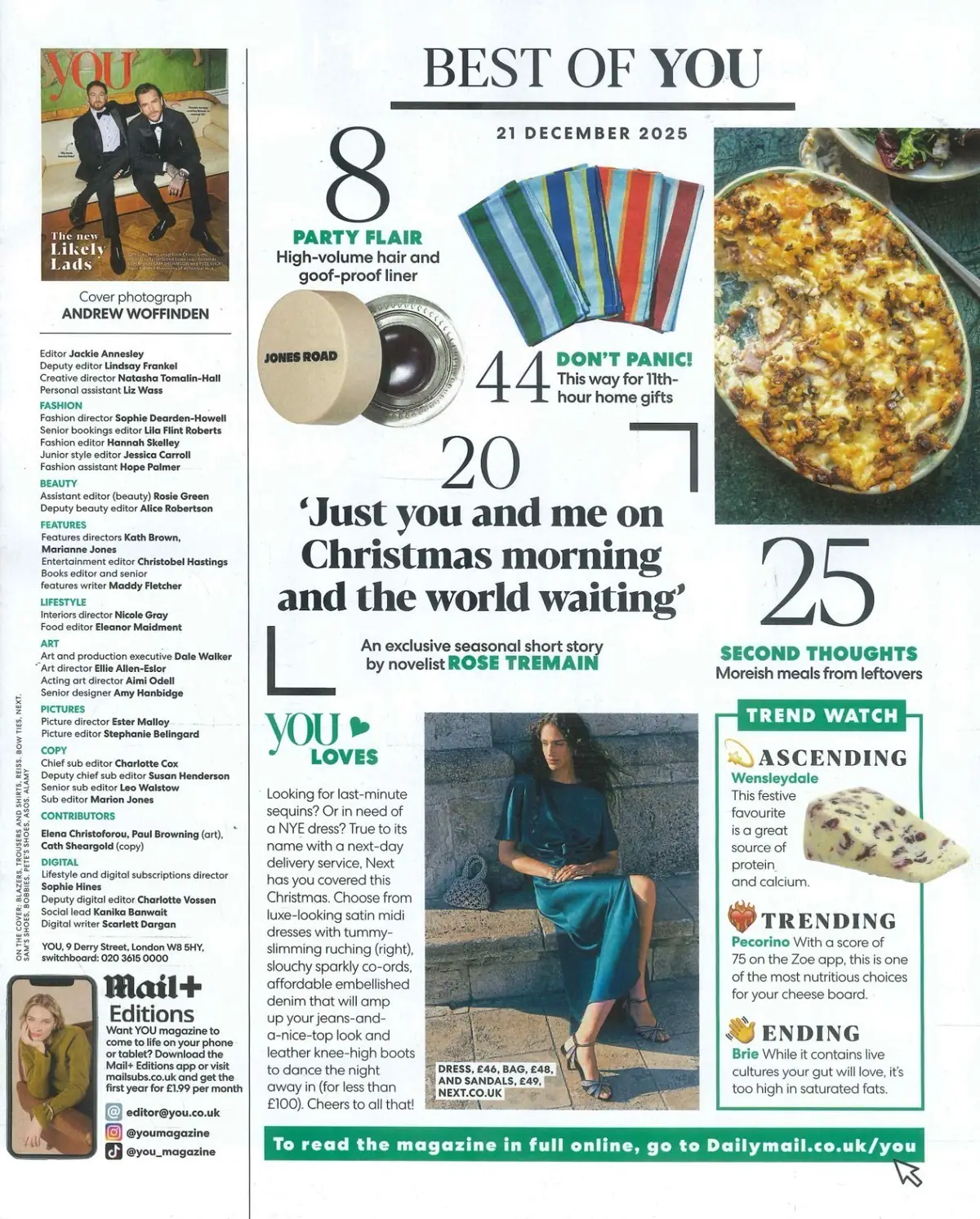 You Magazine: Sam Thompson, Pete Wicks, Angela Scanlon, Winter Fashion, 21.12.25 - image 3 | Free standard UK delivery included | Discount Quality Products