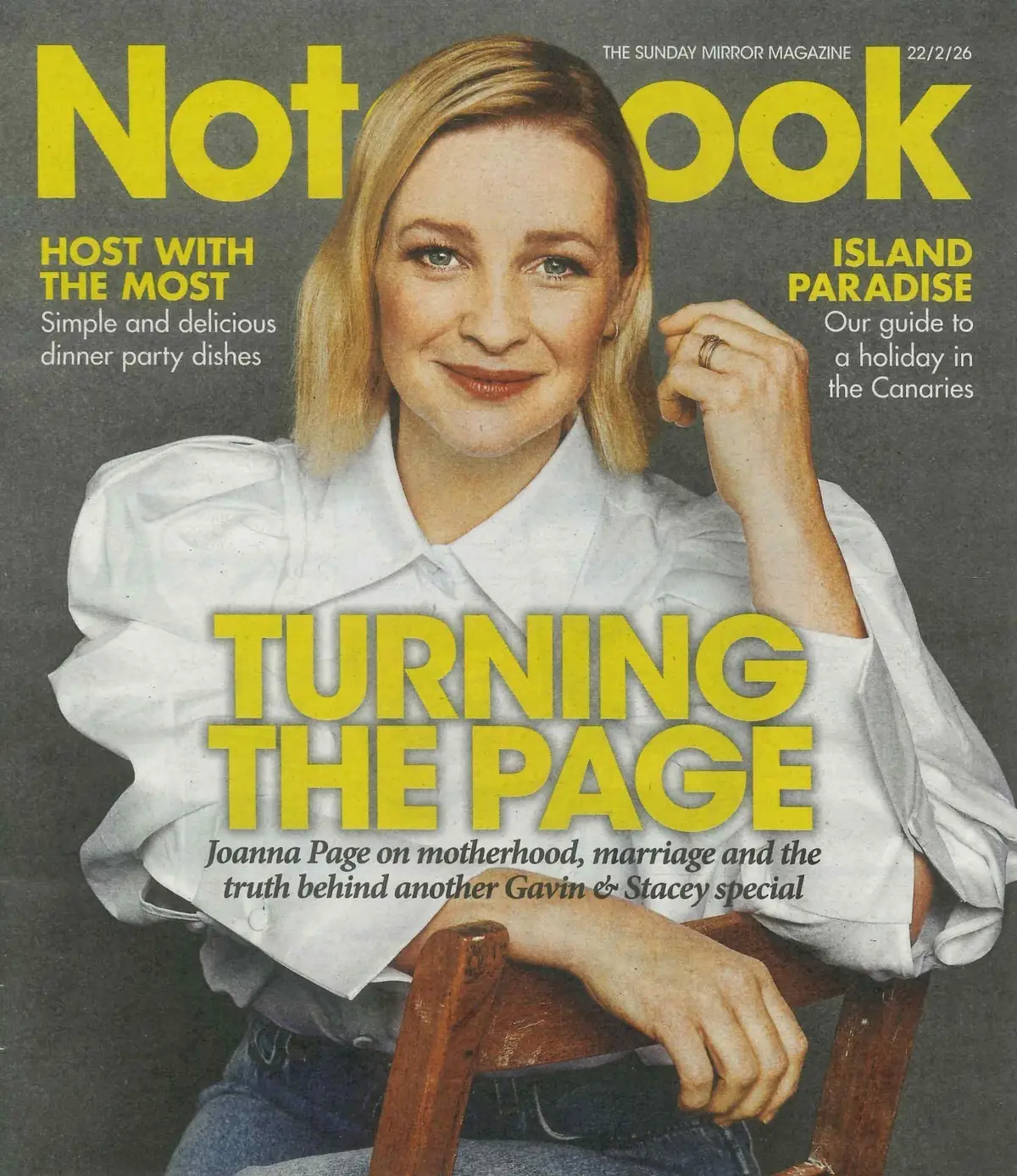 Sunday Mirror Notebook Magazine: Joanna Page, Gavin &amp; Stacy Special, 22.2.26