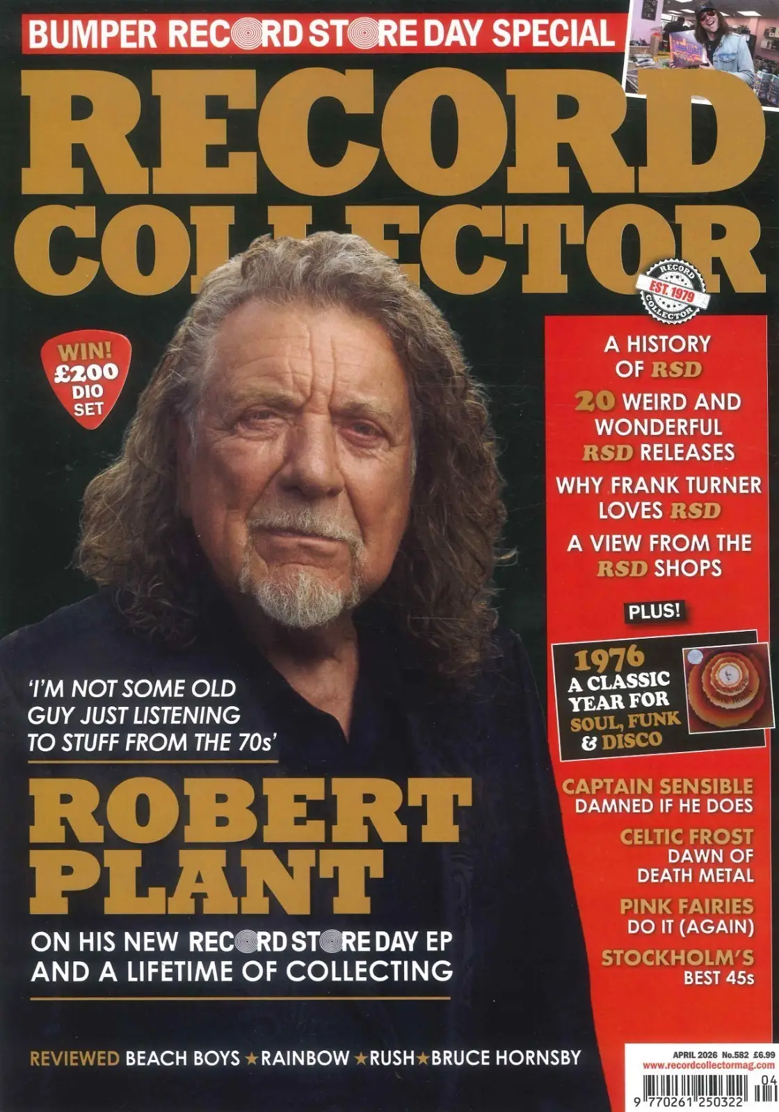Record Collector Magazine: Robert Plant, Beach Boys, Celtic Frost, April 2026