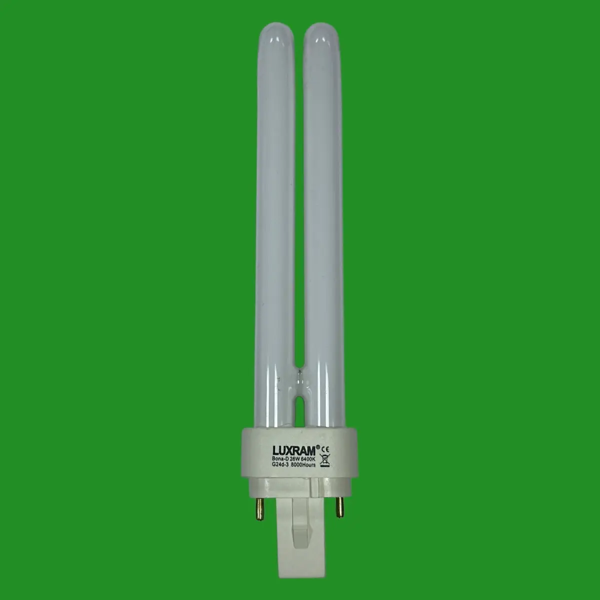 1x 26W Luxram G24d-3 2 pin CFL Light Bulbs 6400K Low Energy PL PLC Daylight Lamp - image 2 | Free standard UK delivery included | Discount Quality Products