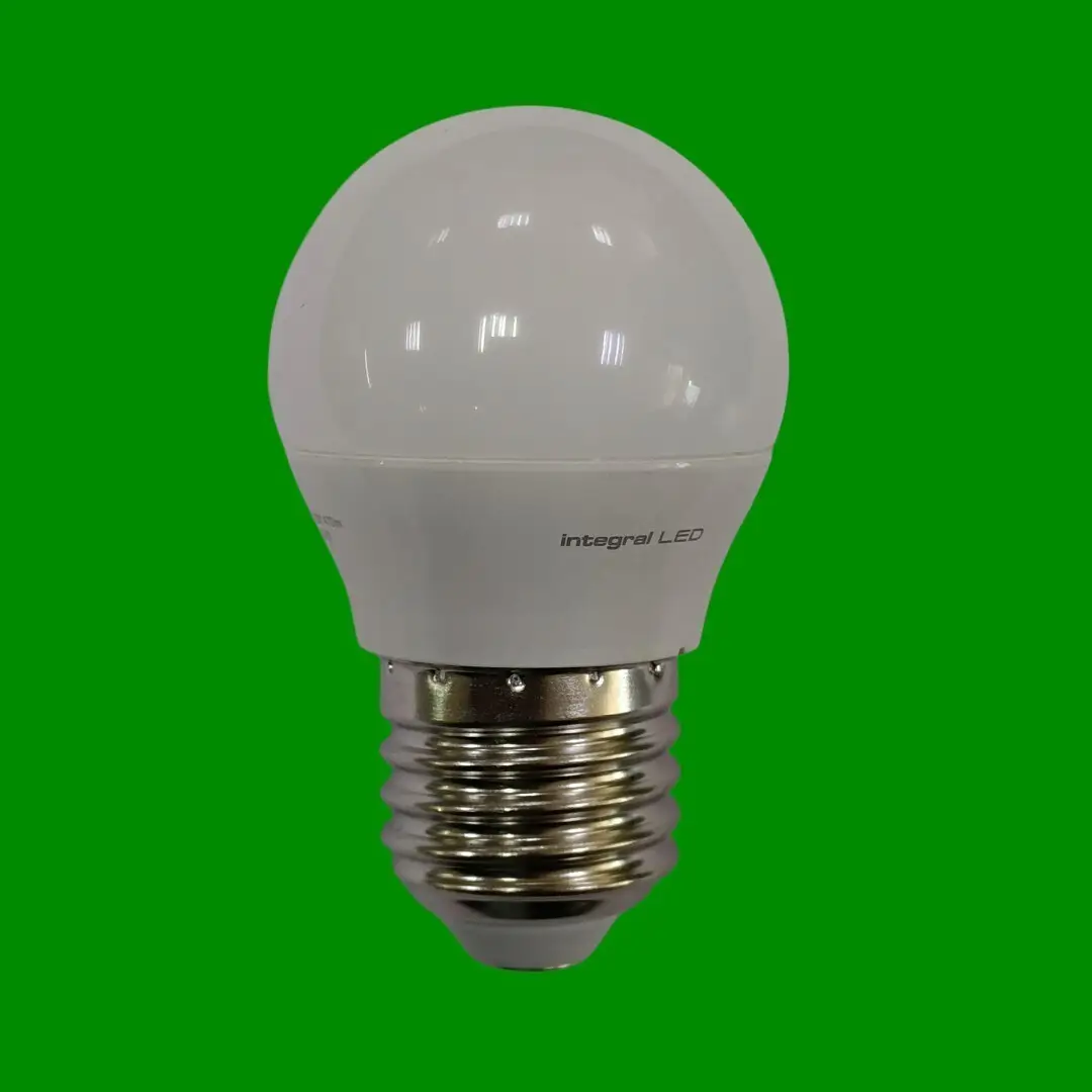 5.5W (=40W) Integral LED Golf G45 Round 2700K Warm White Light Bulb, ES E27 Lamp - image 2 | Free standard UK delivery included | Discount Quality Products