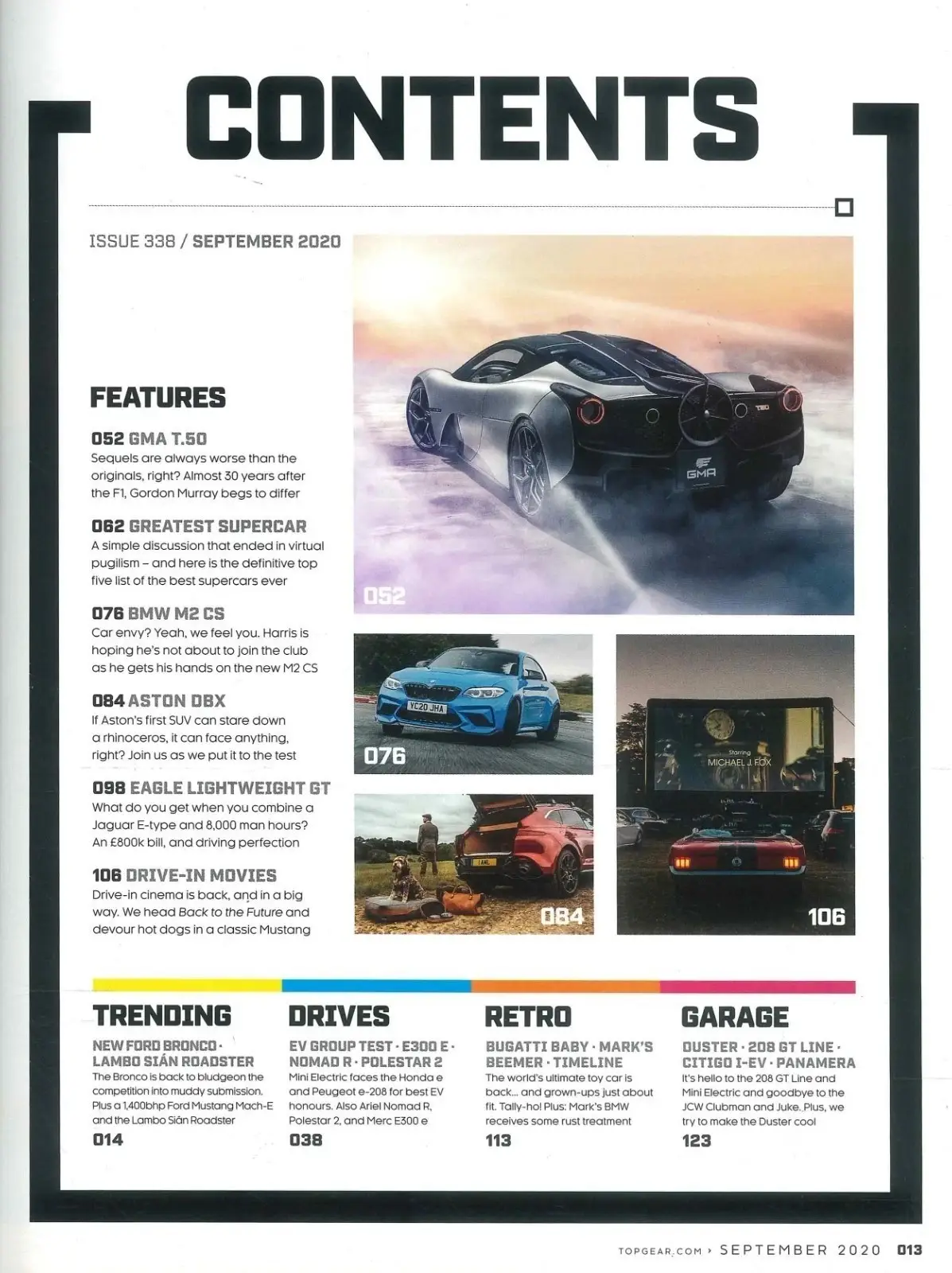 BBC Top Gear Magazine: Issue #338, Murray T.50, Aston Martin DBX, BMW, Sept 2020 - image 4 | Free standard UK delivery included | Discount Quality Products
