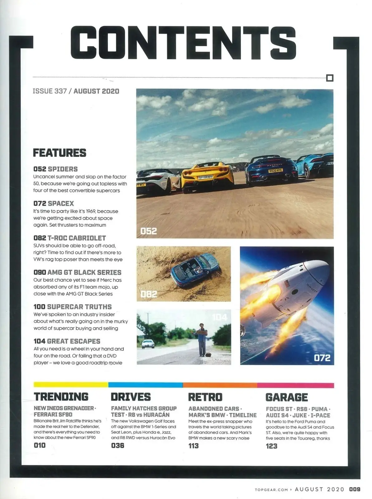 BBC Top Gear Magazine: Issue #337, SpaceX, Mercedes AMG GT, Ferrari, Aug 2020 - image 4 | Free standard UK delivery included | Discount Quality Products