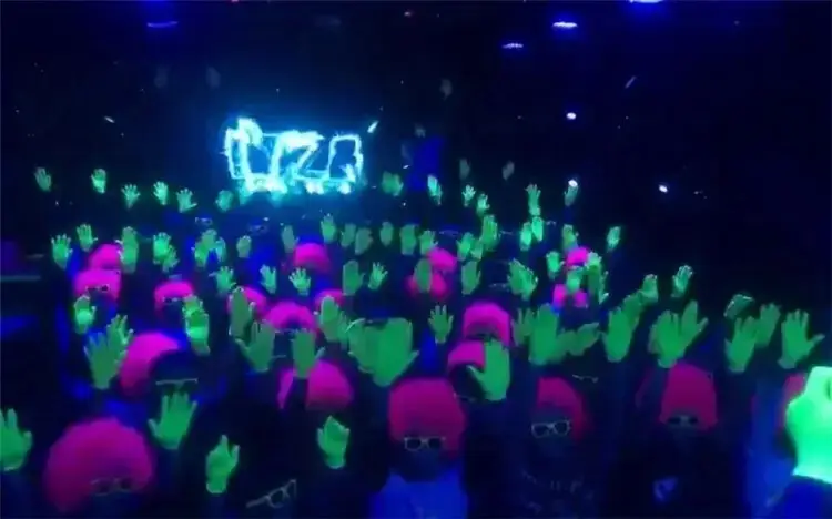 1 Pair Fluorescent Green Gloves Glow In UV Neon Glove, Neon Theme Party Supplies - image 3 | Free standard UK delivery included | Discount Quality Products