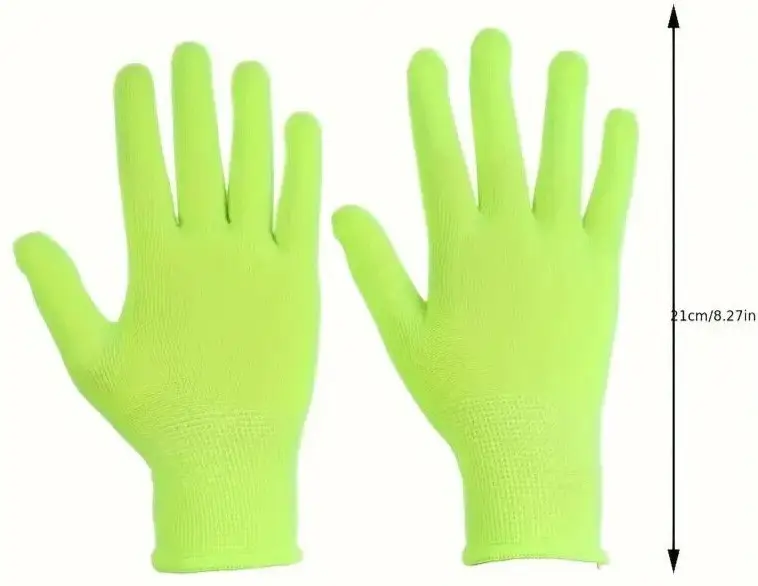 1 Pair Fluorescent Green Gloves Glow In UV Neon Glove, Neon Theme Party Supplies - image 8 | Free standard UK delivery included | Discount Quality Products