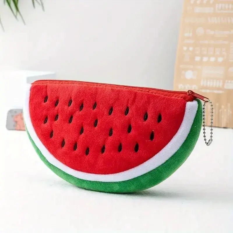 Watermelon Wallet, Zipper Fruit Shape Coin Purse, Small Storage Bag, Pencil Case - image 5 | Free standard UK delivery included | Discount Quality Products