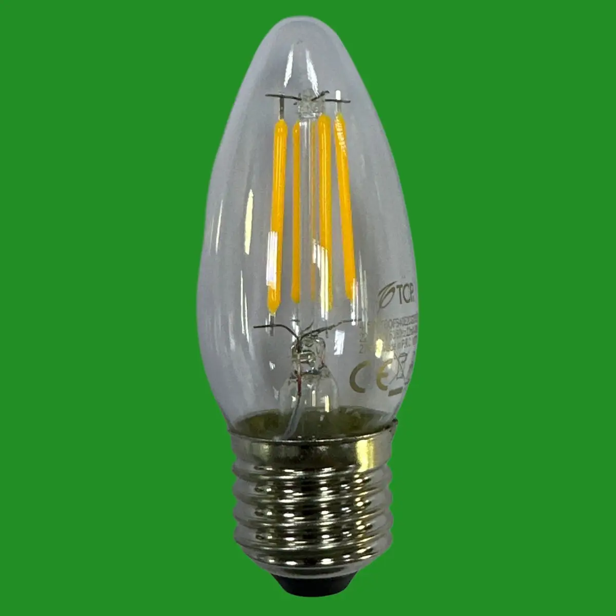 2x 4.5W (=40W) TCP Dimmable LED Filament Clear Candle Light Bulb ES E27 Screw - image 3 | Free standard UK delivery included | Discount Quality Products