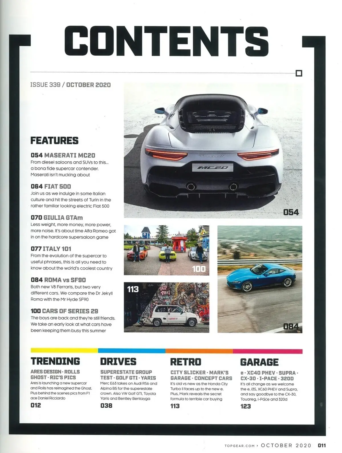 BBC Top Gear Magazine: Issue #339, Maserati MC20, Fiat 500, Honda, Oct 2020 - image 3 | Free standard UK delivery included | Discount Quality Products