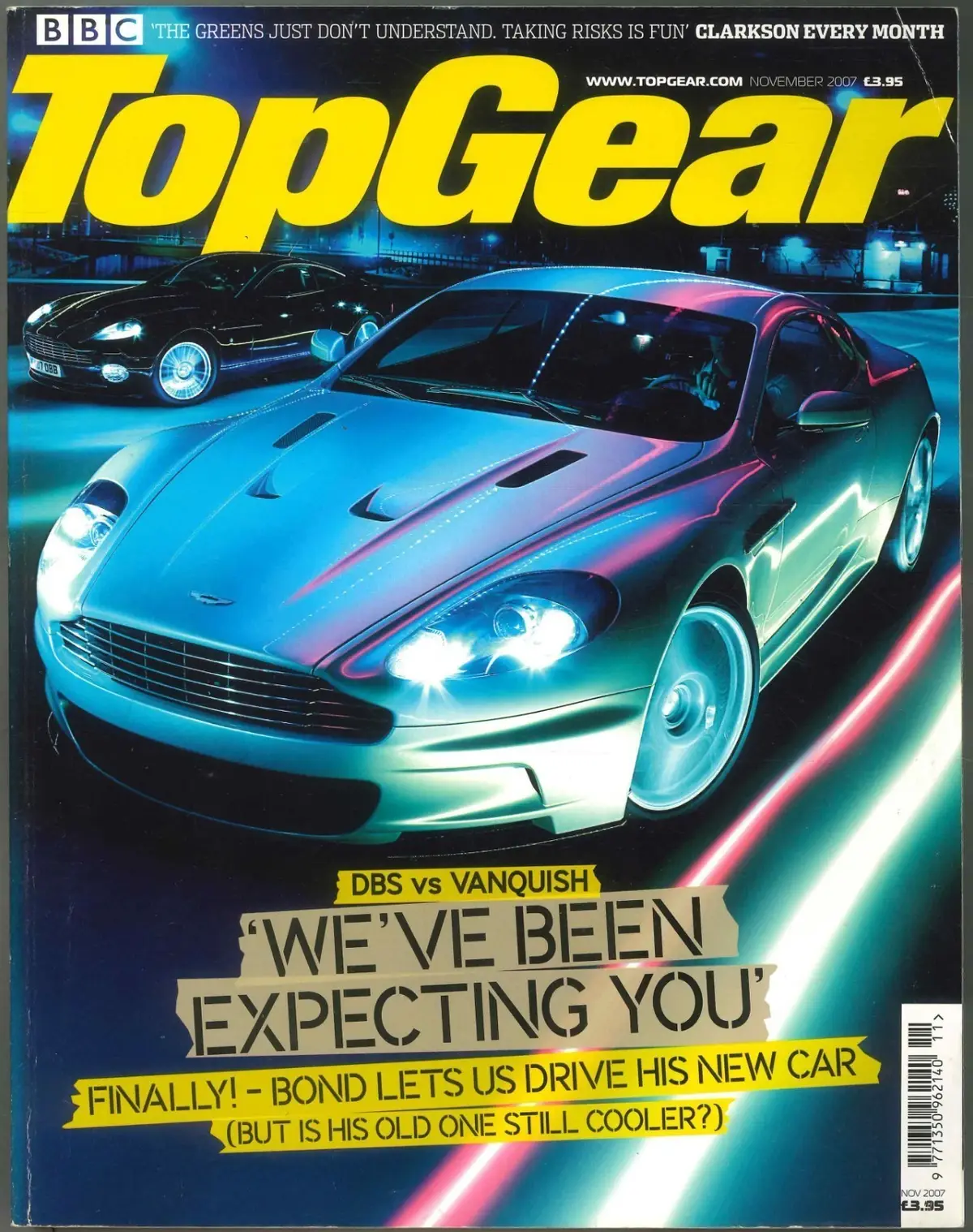 BBC Top Gear Magazine Issue #171, Aston DBS vs Vanquish, Nov 2007 (Small Crease)