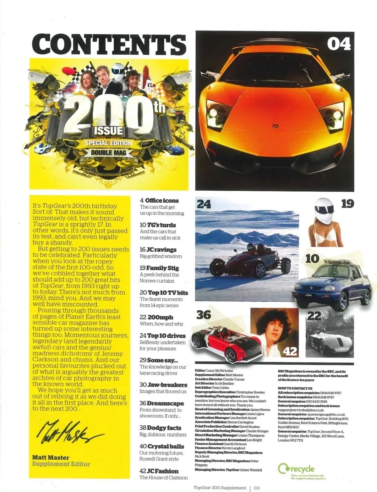BBC Top Gear Magazine Supplement: 200th Issue Collectors' Edition, Jan 2010 - image 3 | Free standard UK delivery included | Discount Quality Products