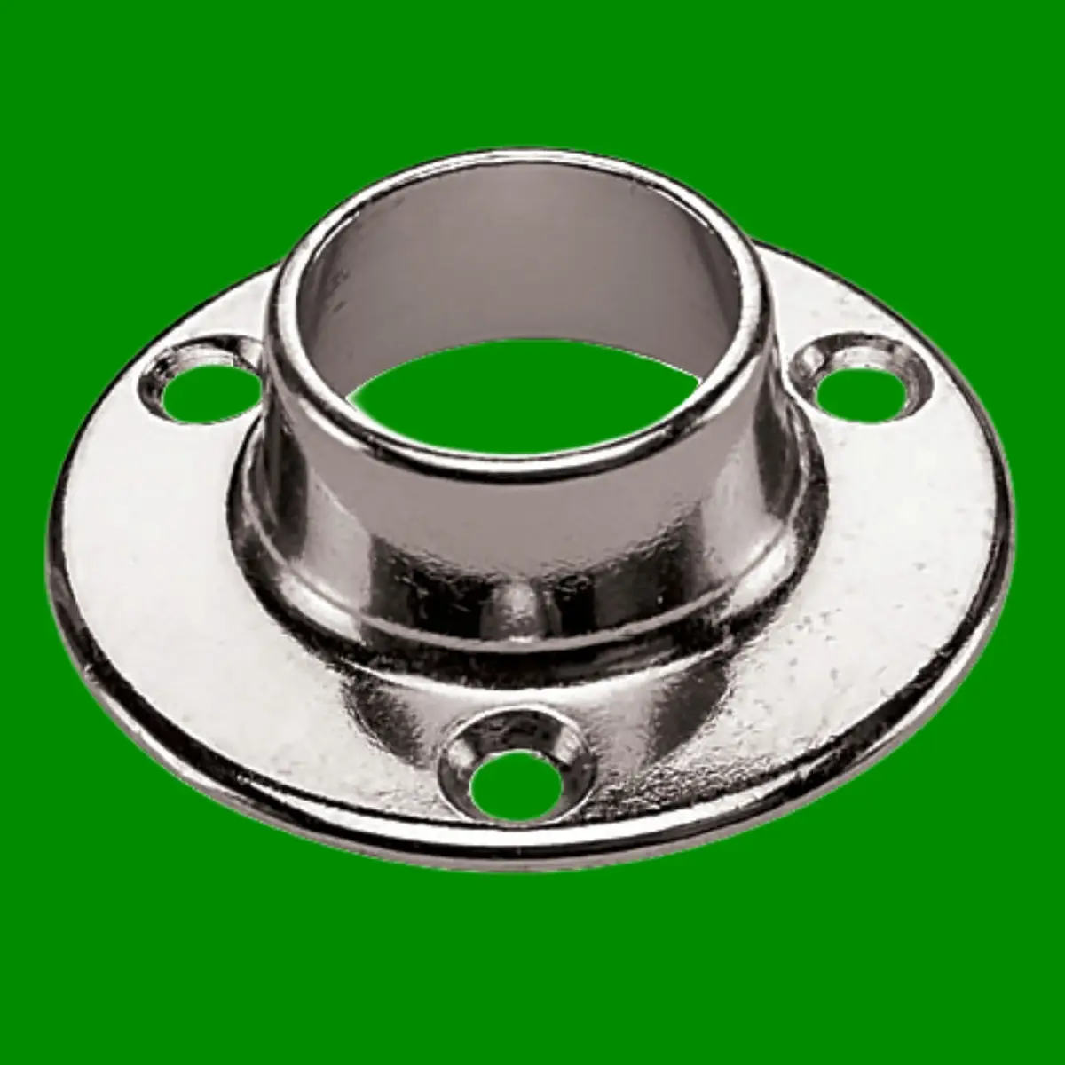 2x 19mm 3/4" Chrome Rail Rod End Sockets Wardrobe Curtain Pole Support Fitting - image 2 | Free standard UK delivery included | Discount Quality Products