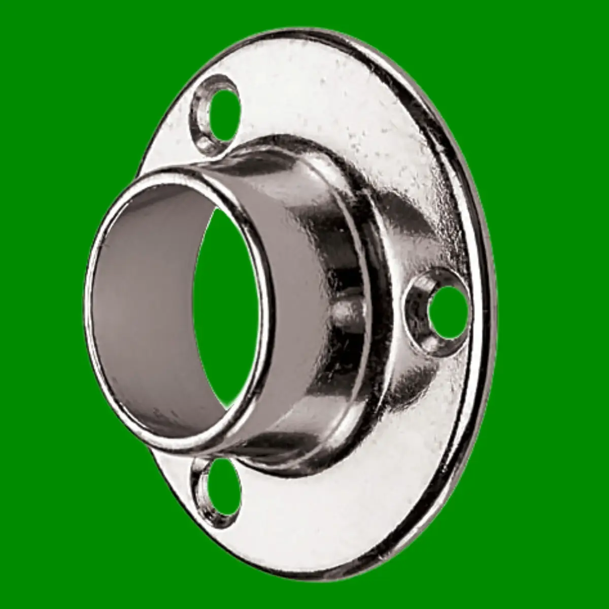 2x 19mm 3/4" Chrome Rail Rod End Sockets Wardrobe Curtain Pole Support Fitting - image 3 | Free standard UK delivery included | Discount Quality Products