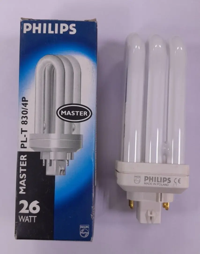 1x 26W Philips CFL Low Energy GX24Q-3 4 pin 3000K 830 Lamp PLL Light Bulb