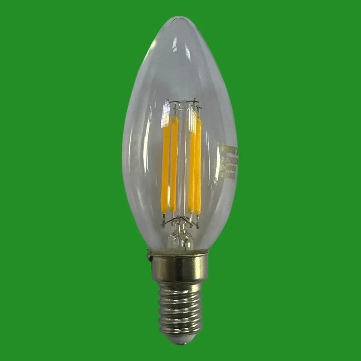 2x 4W (=40W) Fusion LED Filament Clear Candle Light Bulbs SES E14 Small Screw - image 3 | Free standard UK delivery included | Discount Quality Products