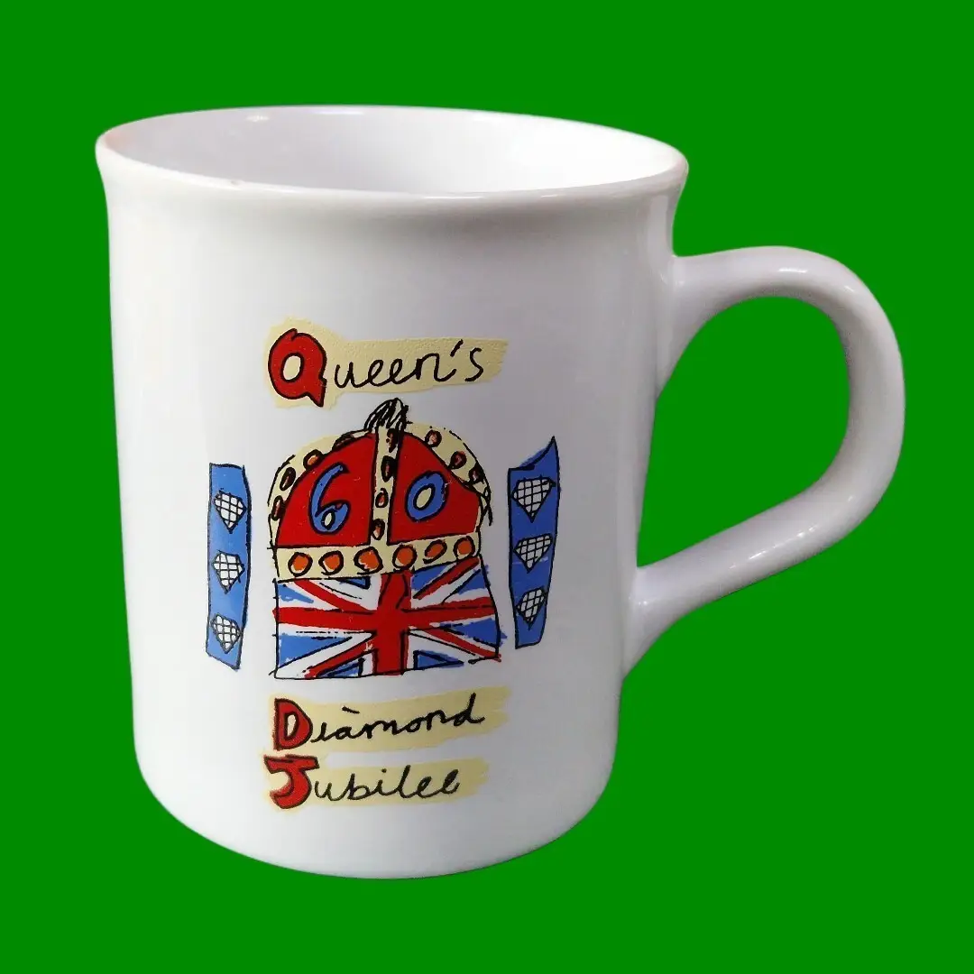 Queen Elizabeth II Diamond Jubilee 60th Anniversary Royalty Collectable Cup Mug
