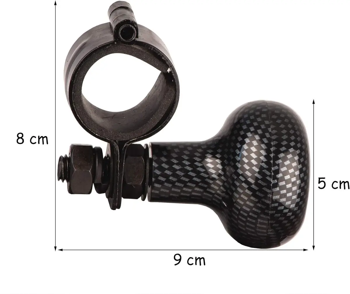 Power Steering Wheel Aid Car Truck Lorry Handle Assist Knob Spinner Carbon Fibre - image 4 | Free standard UK delivery included | Discount Quality Products