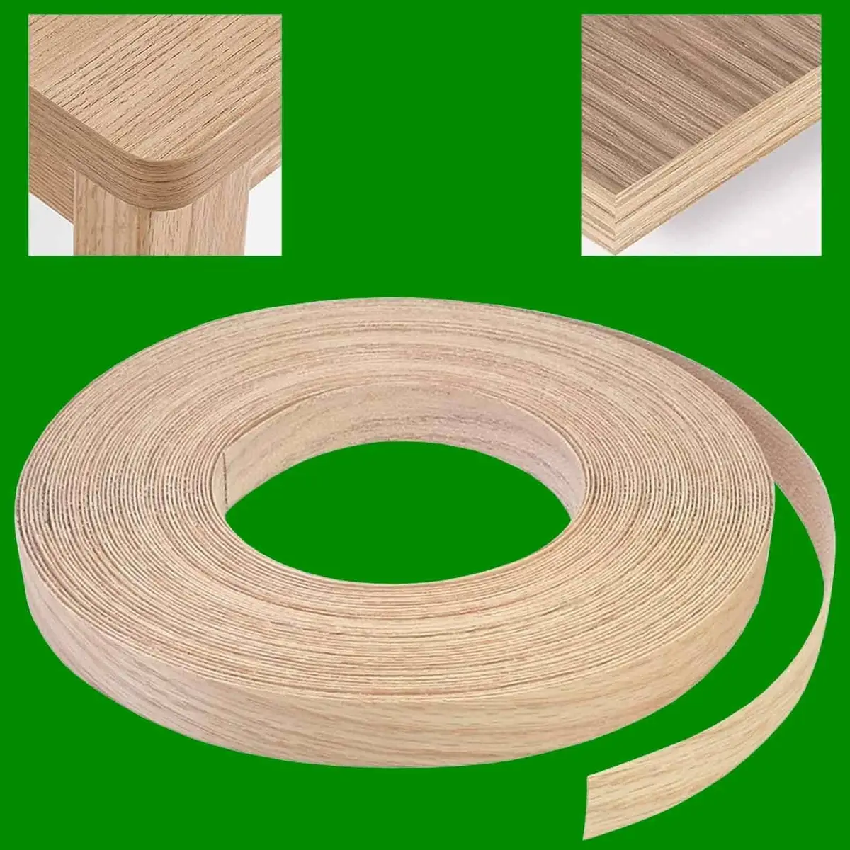 1m x 25mm White Beech Iron-On Veneer Real Wood Worktop Countertop Edge Band Tape