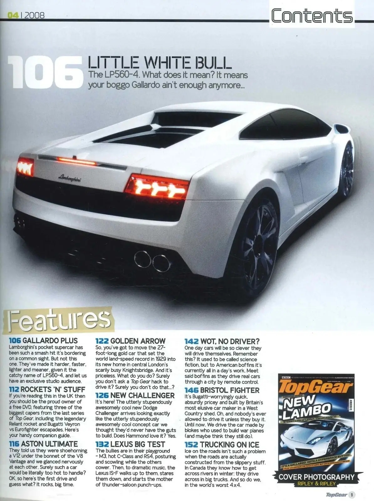 BBC Top Gear Magazine: Issue #177, Lambo Gallardo, Aston Martin, April 2008 - image 3 | Free standard UK delivery included | Discount Quality Products