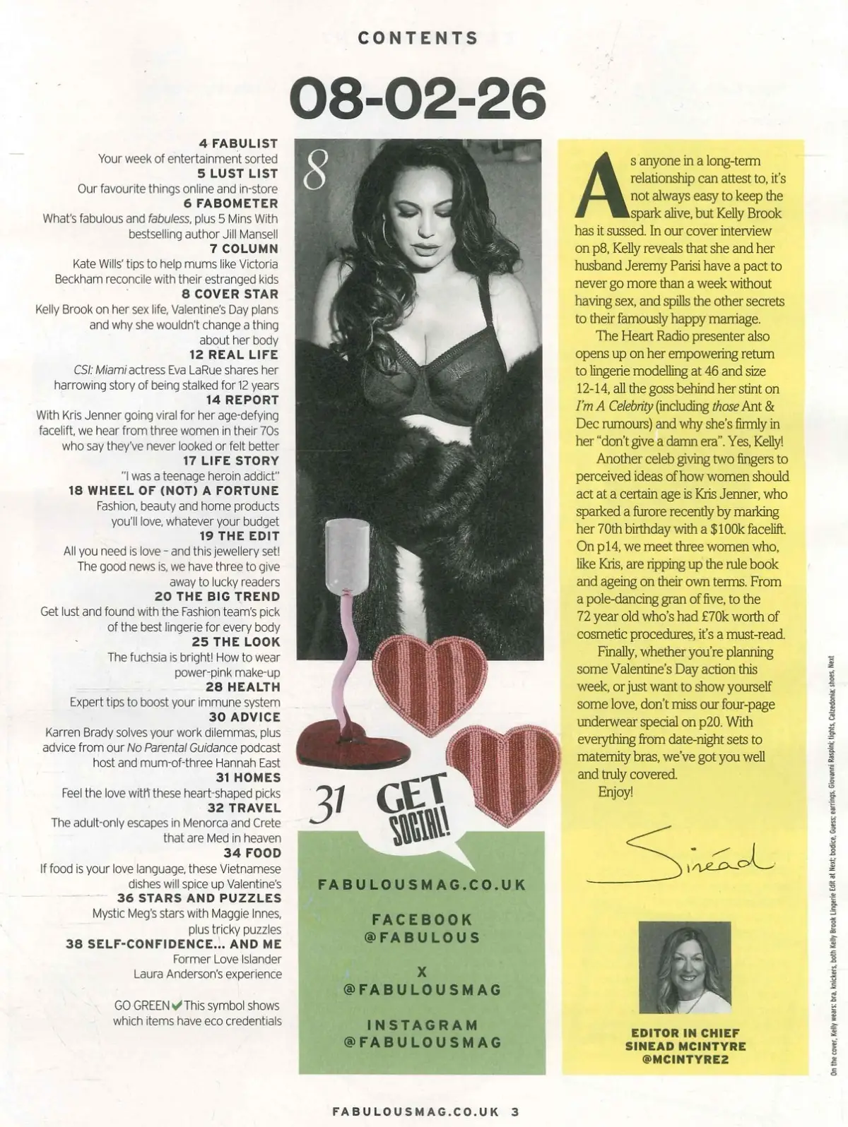 Fabulous Magazine: Kelly Brook, Eva LaRue, Jill Mansell, Laura Anderson, 8.2.26 - image 3 | Free standard UK delivery included | Discount Quality Products