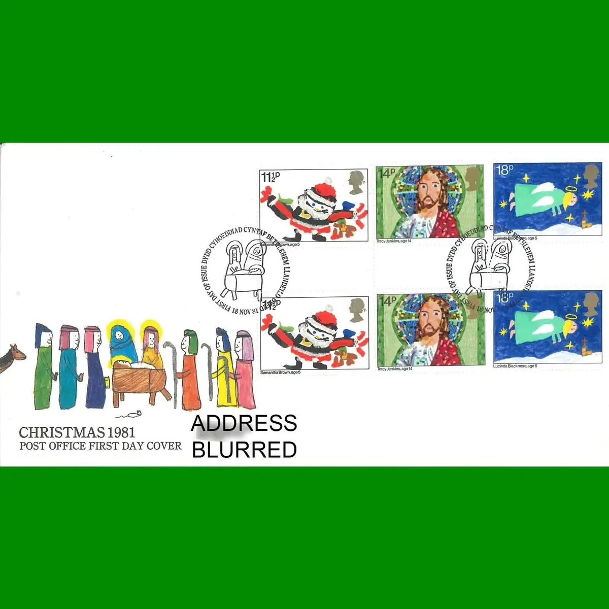 FDC Christmas 1981 Commemorative Stamps, Post Office First Day Cover, 18.11.1981
