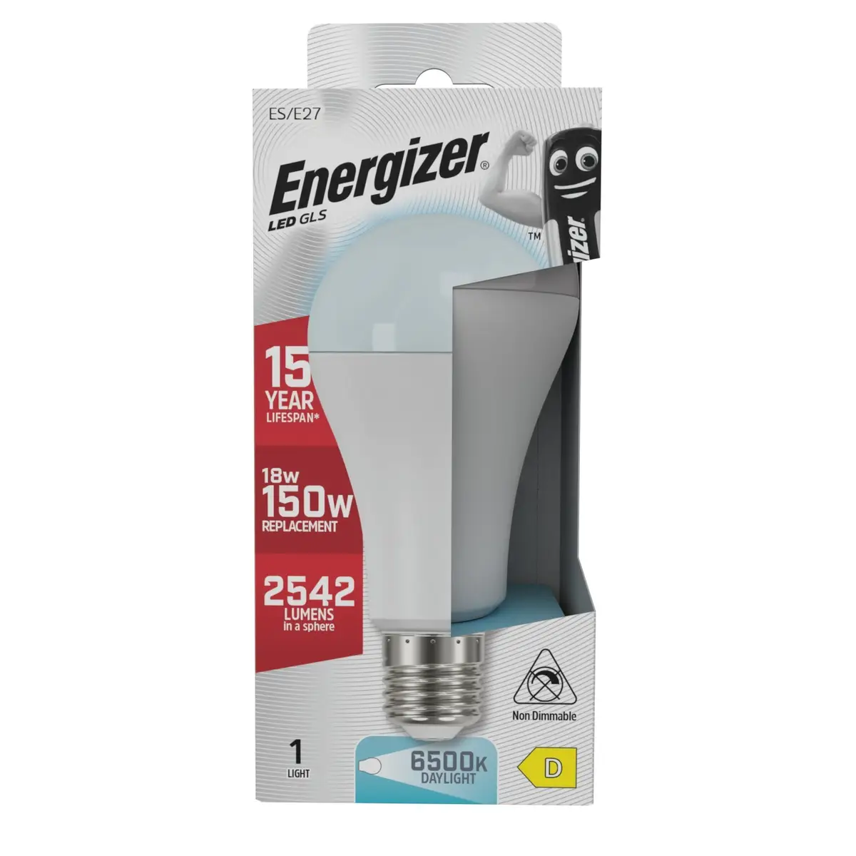 8x 18W (=150W) Energizer GLS ES E27 LED Light Bulb Lamp, 6500K Daylight 2542Lm - image 2 | Free standard UK delivery included | Discount Quality Products