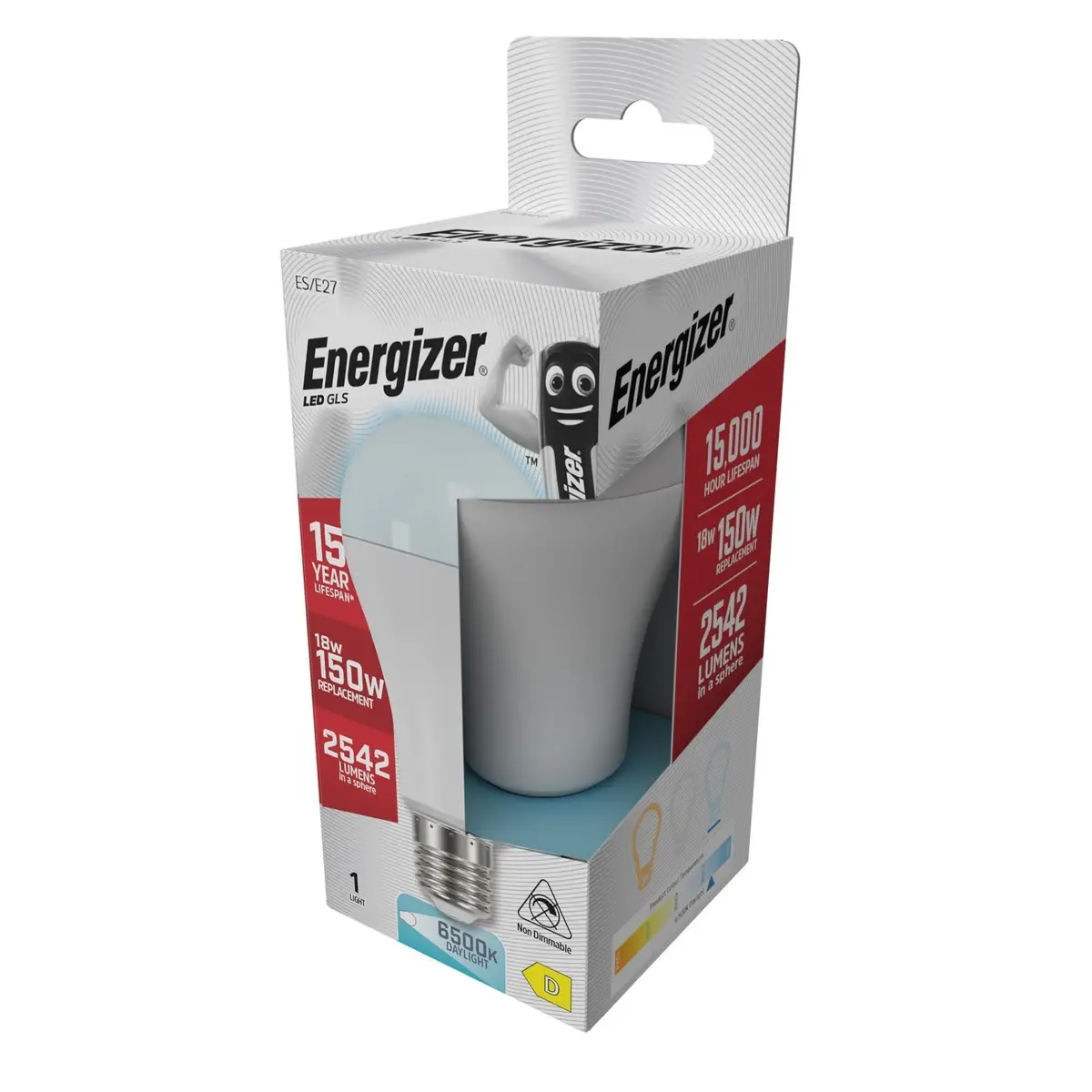8x 18W (=150W) Energizer GLS ES E27 LED Light Bulb Lamp, 6500K Daylight 2542Lm - image 3 | Free standard UK delivery included | Discount Quality Products